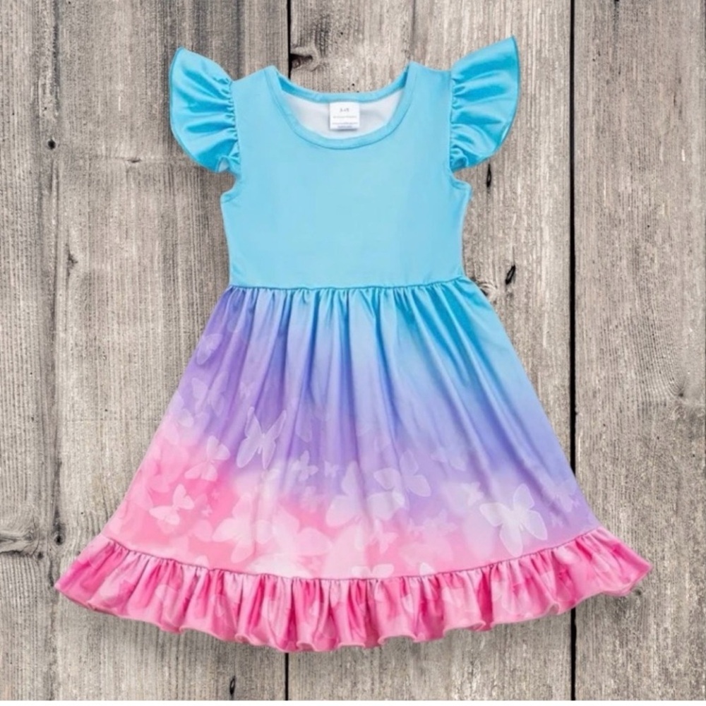 New Boutique Gurls Butterfly Dress